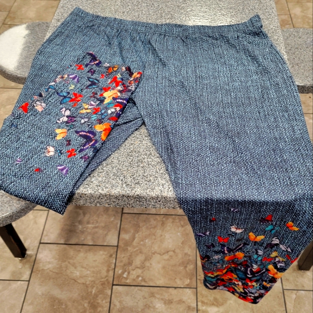 Blue Jean style printed leggings 5x